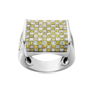 Diamond Pressure Set Ring in 14k White Gold 5.17 Ctw